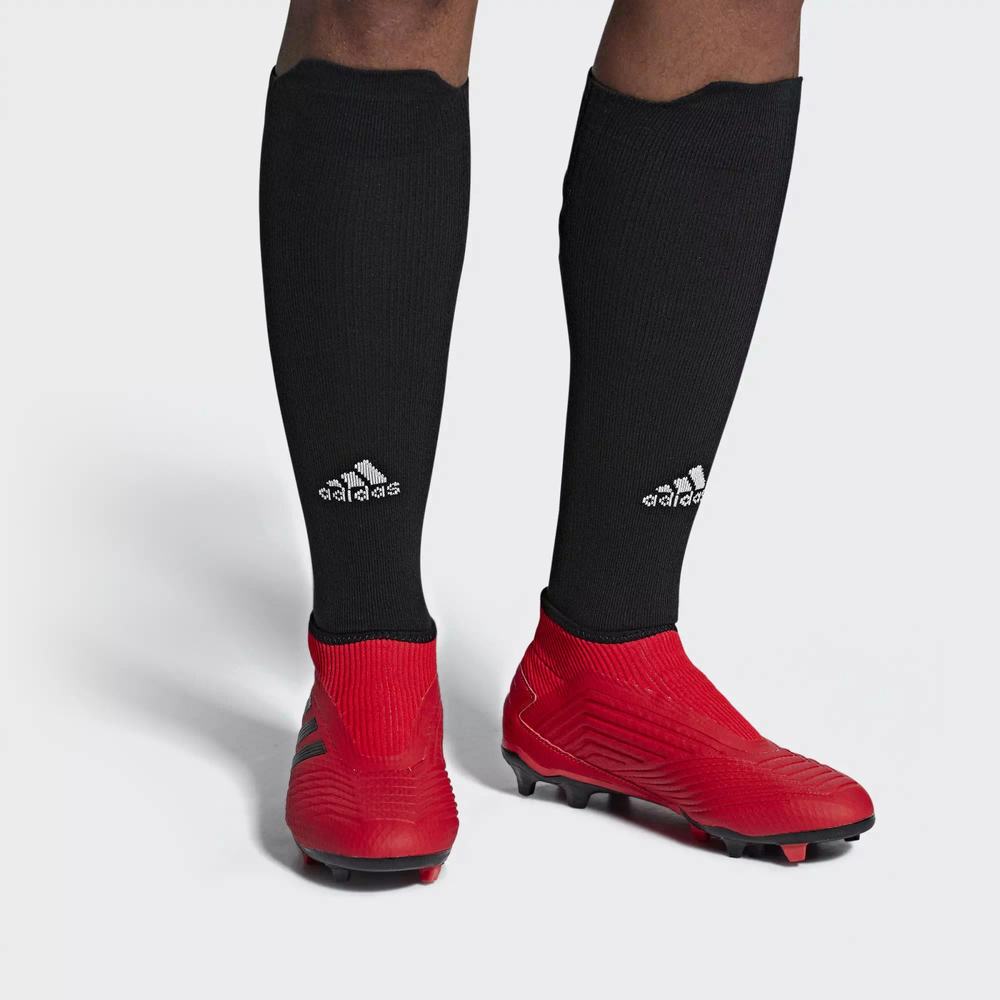 Adidas Predator 19.3 Laceless Firm Ground Tacos de Futbol Rojos Para Hombre (MX-93728)